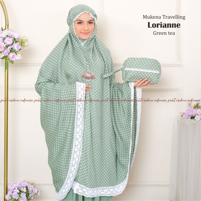 MUKENA DEWASA TRAVELLING LORIANNE (GREENTEA)