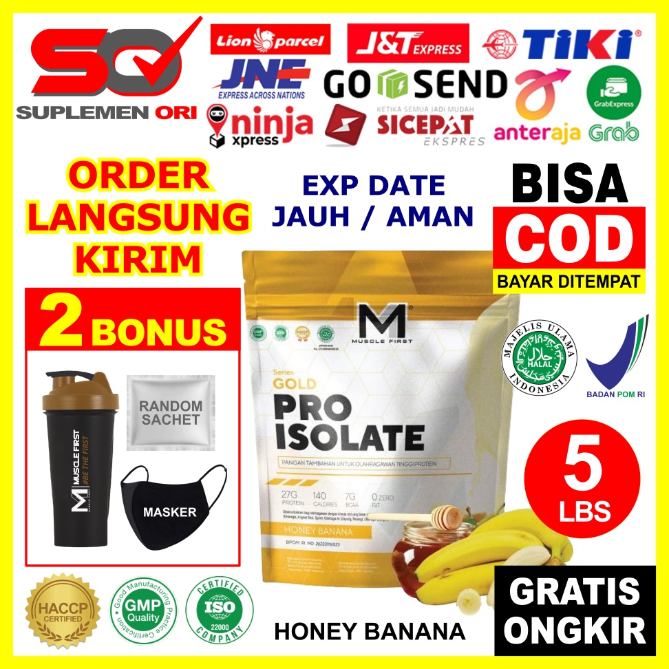 M1 GOLD PRO ISOLATE 5Lbs ASLI ORIGINAL HALAL BPOM Muscle First M1 PRO ISOLATE 5Lb MuscleFirst M1 GOL