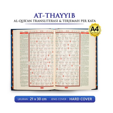 AL QURAN AT THAYYIB BESAR A4 LATIN PERKATA TERJEMAH PER KATA