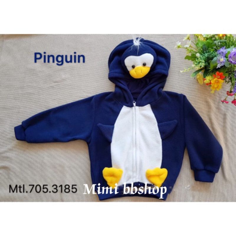 Jaket balita topi binatang 6m - 2th jaket 3 dimensi boneka lucu unisex bahan lembut