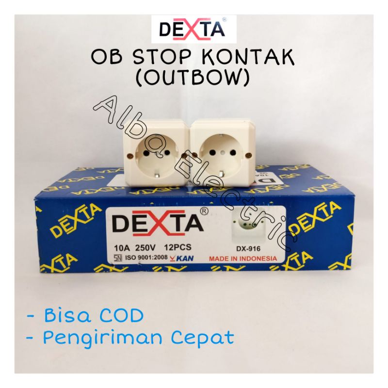 OB STOP KONTAK 1 LUBANG DEXTA DX-916/ OB Stop Kontak 1 lubang