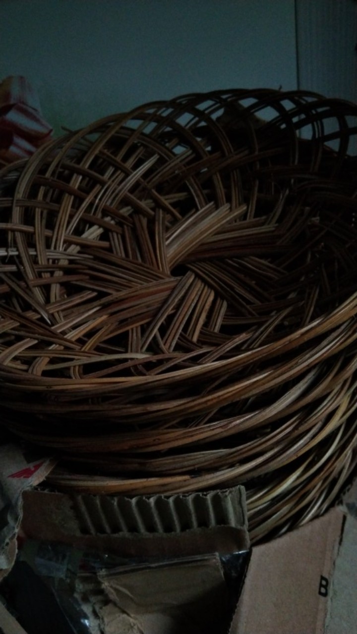 Piring Anyaman Piring Lidi Anyam Bambu Piring Makan Piring Rotan 20pcs