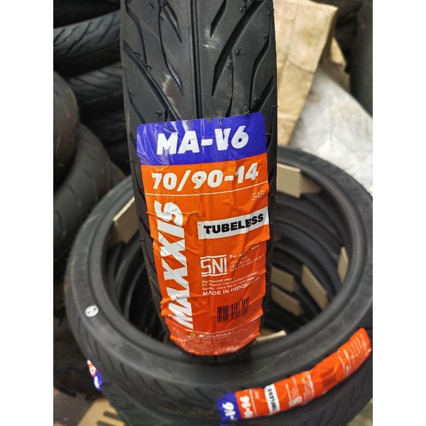 Ban Maxxis Mio 70/90-14 Depan Maxxis MAV6 TUBLES