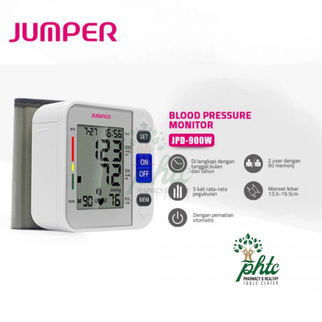 JUMPER 900W – Wrist Tensimeter l Tensimeter Digital Pergelangan Tangan l Jumper Alat Tensi Darah 900W