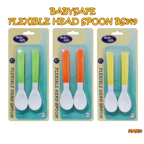 MAK34 BABYSAFE FLEXIBLE HEAD SPOON BS349 SENDOK BAYI