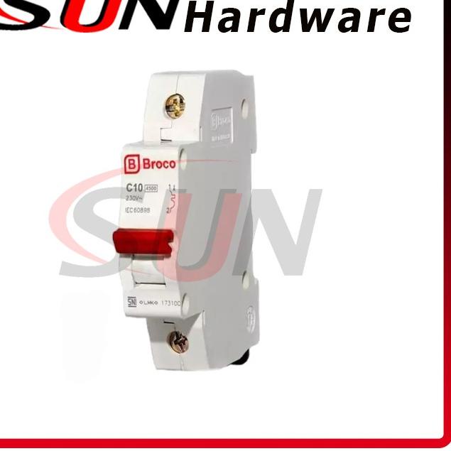 ✥ Saklar Listrik MCB Broco C 2 4 6 10 16 A ampere 1 phase Original Asli ♢