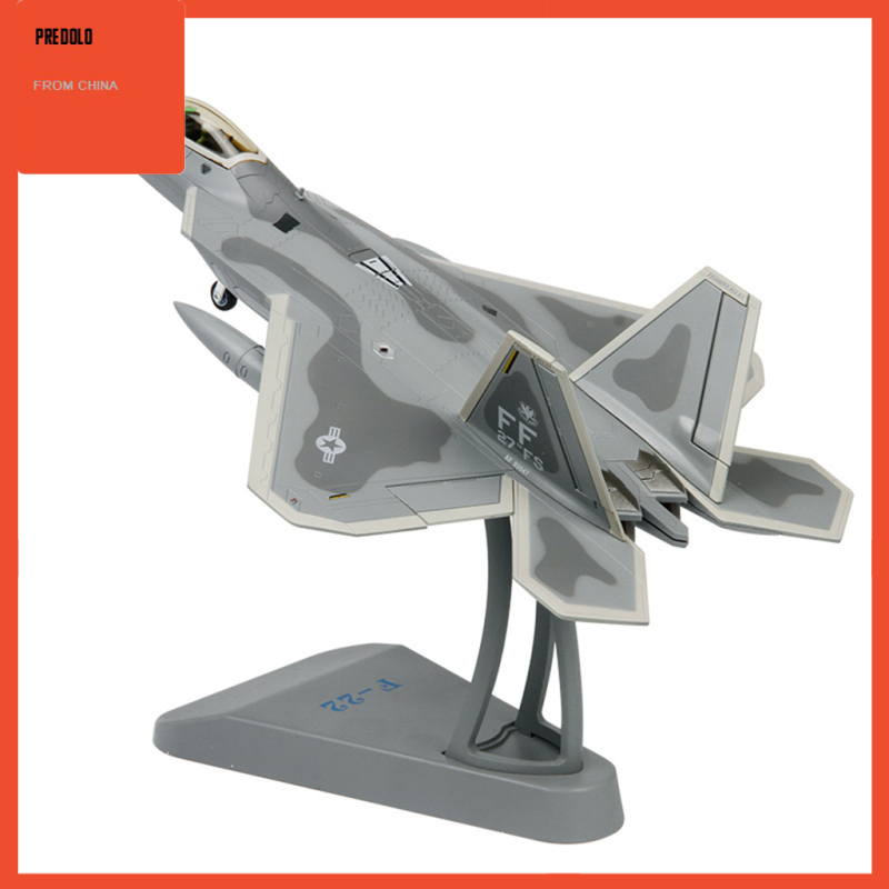 Miniatur Diecast Pesawat F-22 Skala 1 / 72 Dengan Stand Untuk Dekorasi