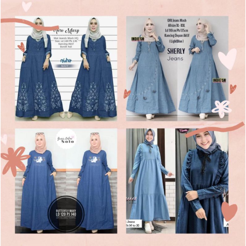 GAMIS JEANS WANITA TERBARU RECOMENDED | DRESS WANITA KEKINIAN