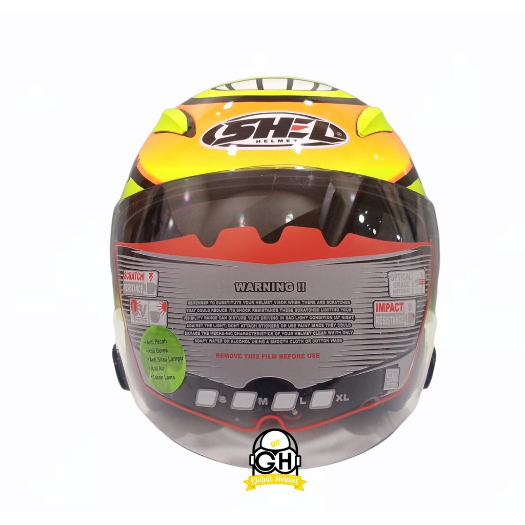 Helm Shell Rover Motif 808 Yellow Fluo Shel Rover