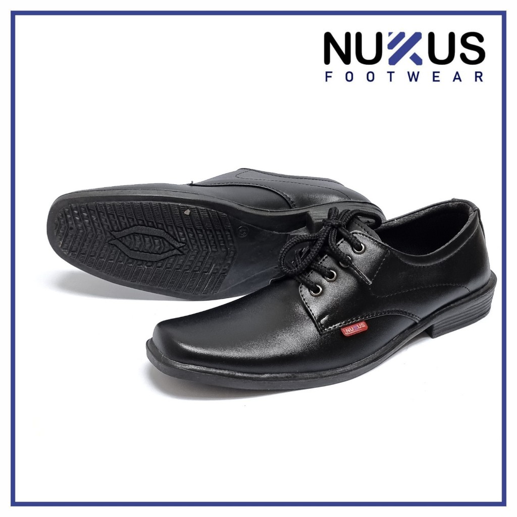 Nukus Sepatu Pantofel Tali Hitam dan Putih - Pantofel Tali GB