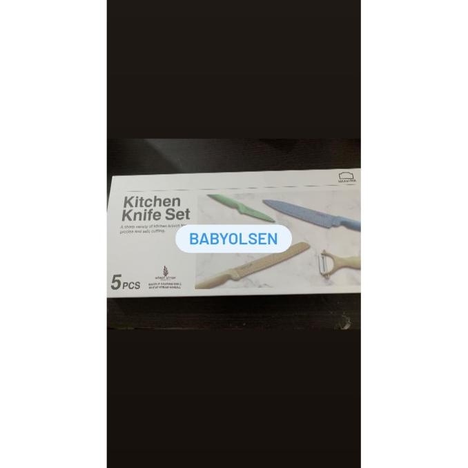 KNIFE SET LOCKNLOCK PASTEL/PISAU DAPUR/KITCHEN KNIFE/LOCK N LOCK