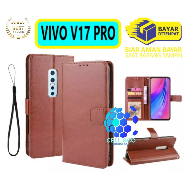 Flip cover VIVO V17 PRO Flip case buka tutup kesing hp casing flip case leather wallet