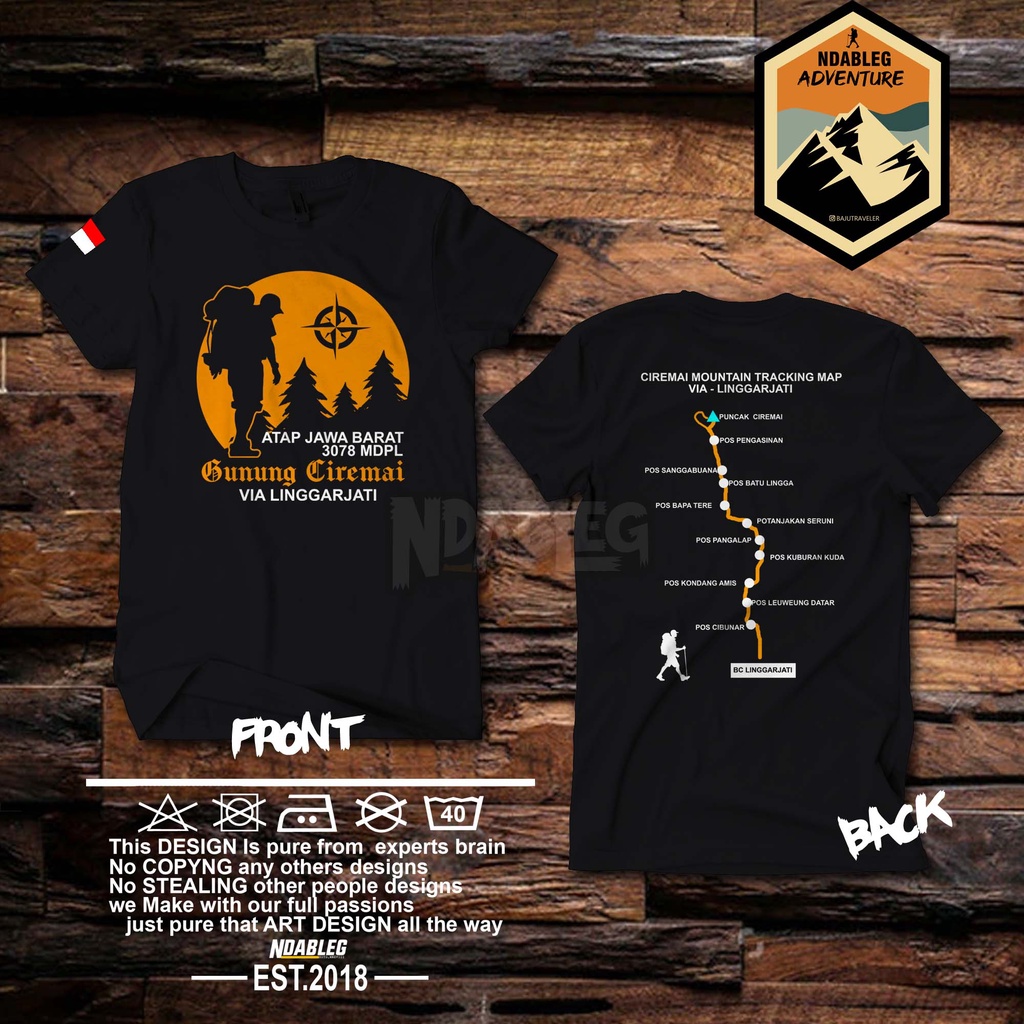kaos pendaki gunung ciremai via linggarjati