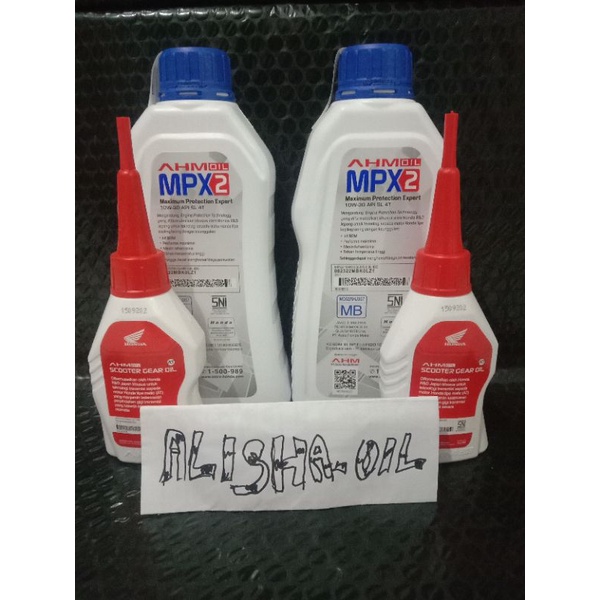 PROMO 2 PAKET OLI AHM Matic MPX2 800ml Set Gear 120ml