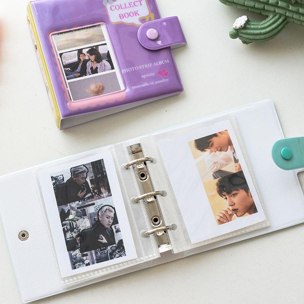 Needway Album Foto 40kantong INS Binder Cover Perlengkapan Alat Tulis Sekolah Interstitial Kpop Card Holder Loose Leaf Notebook