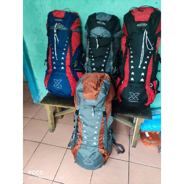 Tas Gunung H-Ride # Tas Gunung TNf 60 liter # Tas Gunung click 60 + 5 liter # Tas Ransel Hiking # Tas Ransel outdoor # Tas Gunung Carrier Busa tebel Pake prem