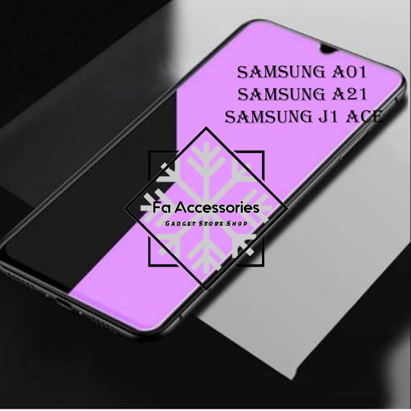 Tempered Glass Bluray Anti Blue Light Full 10D 99D SAMSUNG A01 A21 J1 ACE screen guard