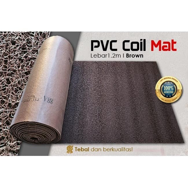 [CSI PVC Mie] Karpet PVC Mie BROWN Lebar 1.20 M (Dijual Meteran) - Full Meteran