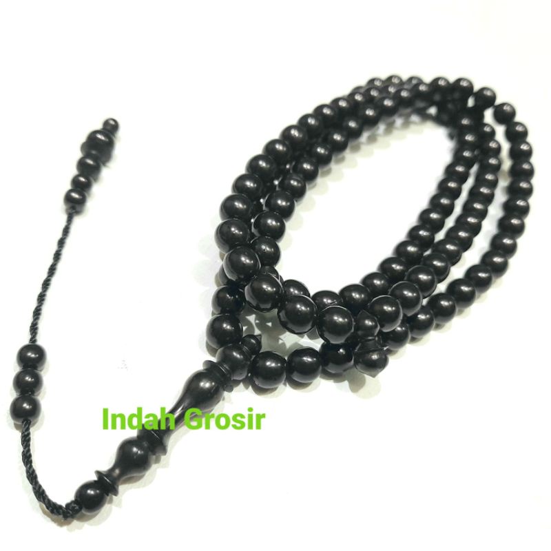 Tasbih Kaoka Kesehatan Warna Hitam 8mm 99Butir Jaminan 100% Asli