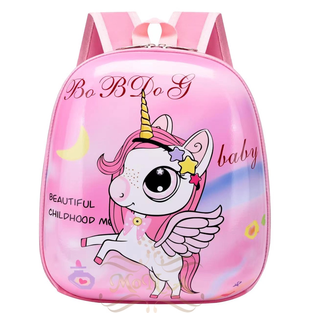 (MONA) Tas Ransel Telur Sekolah Anak TK / PAUD - Tas Sekolah Anak Karakter lucu Karakter Unicorn -M0172