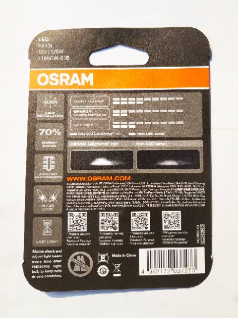 OSRAM Lampu LED HS1  Vixion, Vixion-New, Byson, Verza, Cb-150R, Ninja-R (12V 5/6W)