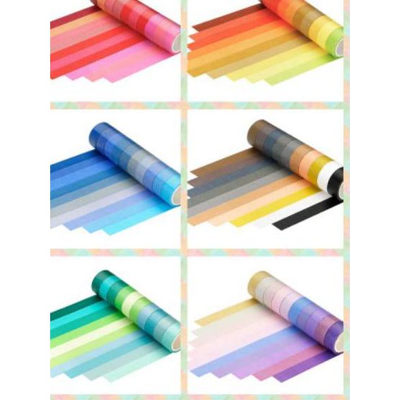 

S0F Washi tape set 60 roll / 10 roll set 15mmx4mtr Terlaris