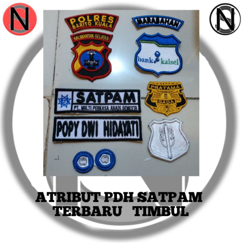 atribut pdh satpam/security terbaru timbul
