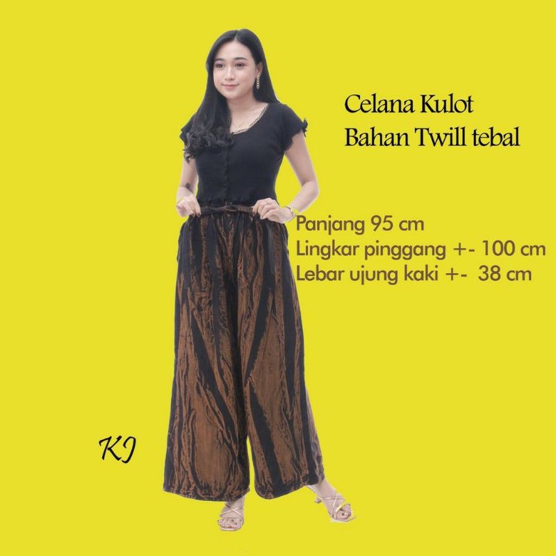 CELANA KULOT TWILL BATIK ABSTRACK