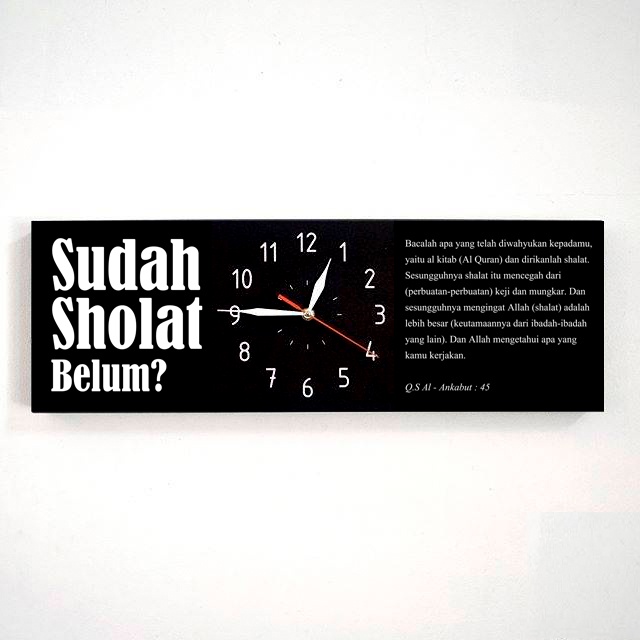 Jam Dinding Islami Sudah Shalat Belum? Hiasan Dinding Islami
