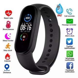 GARANSI✅M6 Smartwatch Custom wallpaper Kontrol musik Pengukuran detak jantung / tekanan darah smartband