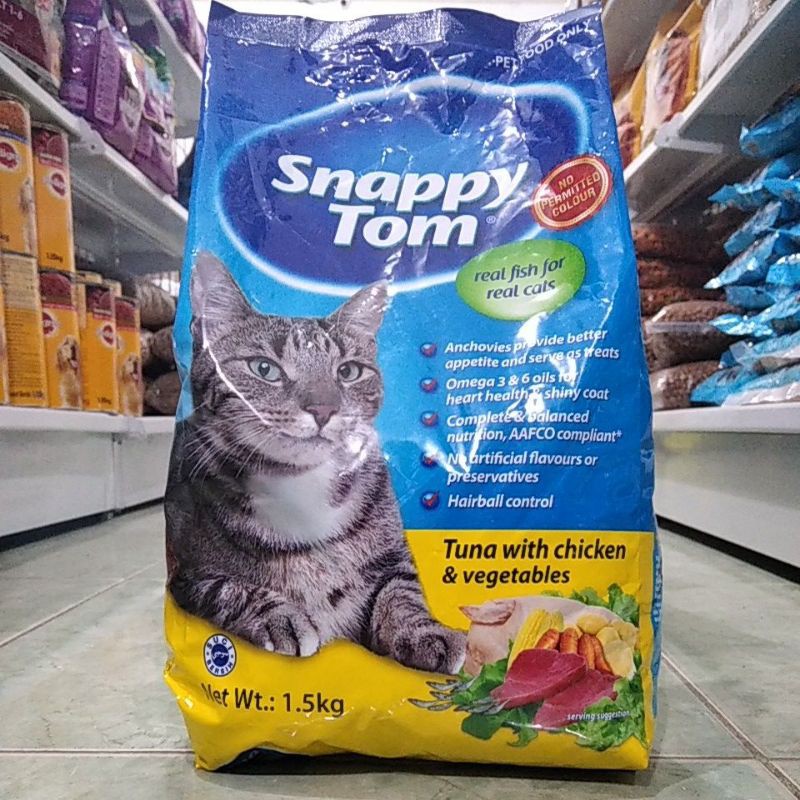 makanan kucing Snappy Tom Tuna with Chicken &amp; Vegetable 1,5kg