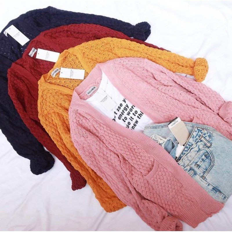Cardigan Rajut Nanas. Sweater Cardigan Nanas. Cardigan Rajut terbaru