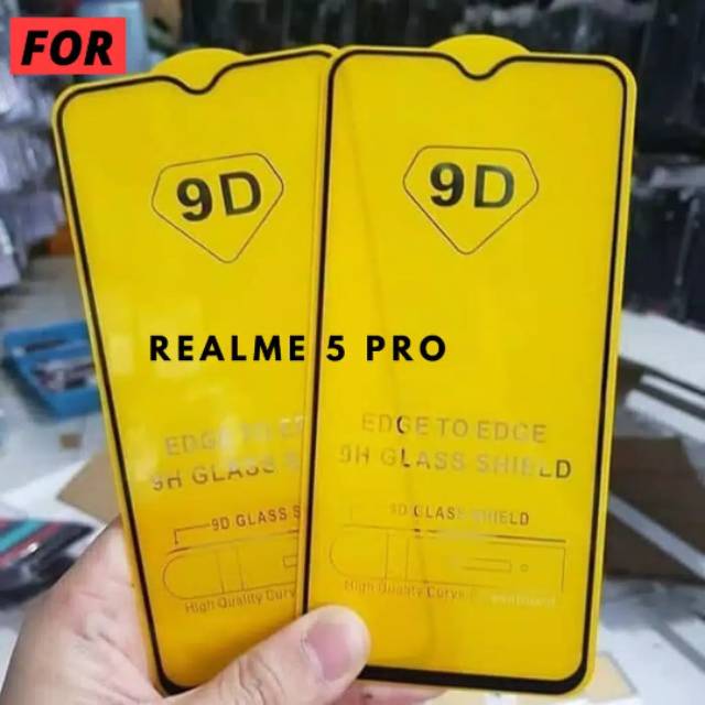 TEMPERED GLASS REALME 5 PRO FULL COVER 5D 9D 11D 21D TG REALME 5 PRO FULL COVER