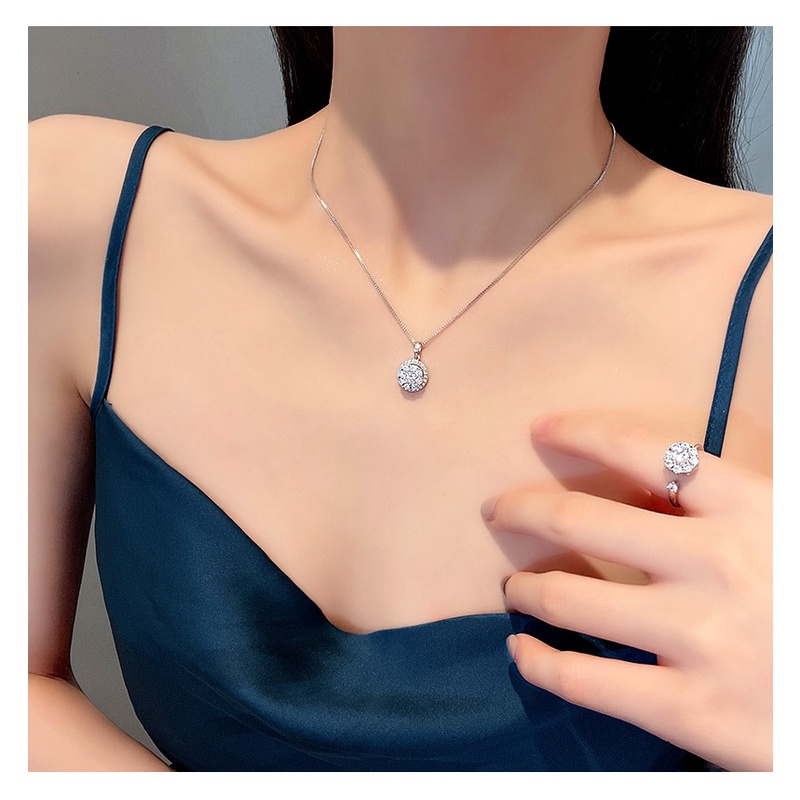 Kalung KL99 + Cincin 28 + Anting 184  Stainless Steel / Titanium Made in Korea Premium Fashion Wanita Unik Lucu Keren /Deluna/BS