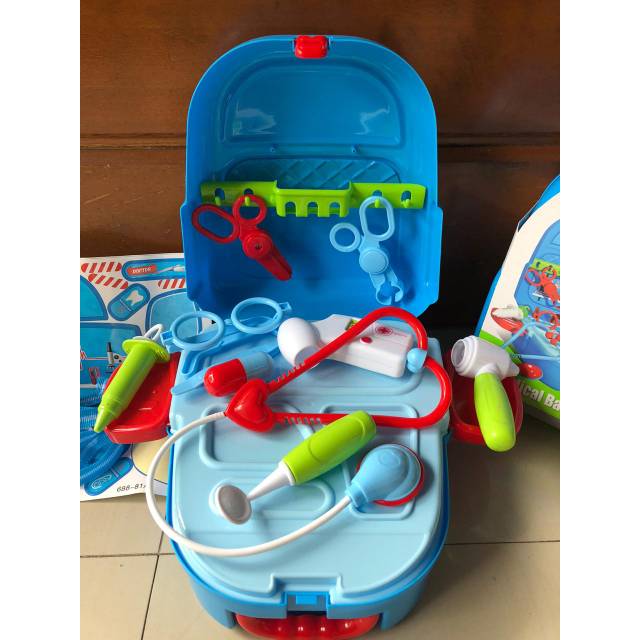 MOMBABY1 Kado Mainan Anak Dokter Medical Pack isi 17 pcs / Mainan Dokter anak