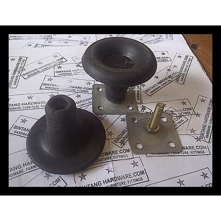 KAKI STABIL BULAT BAHAN KARET HITAM UNTUK KURSI SOFA BANGKU MEJA