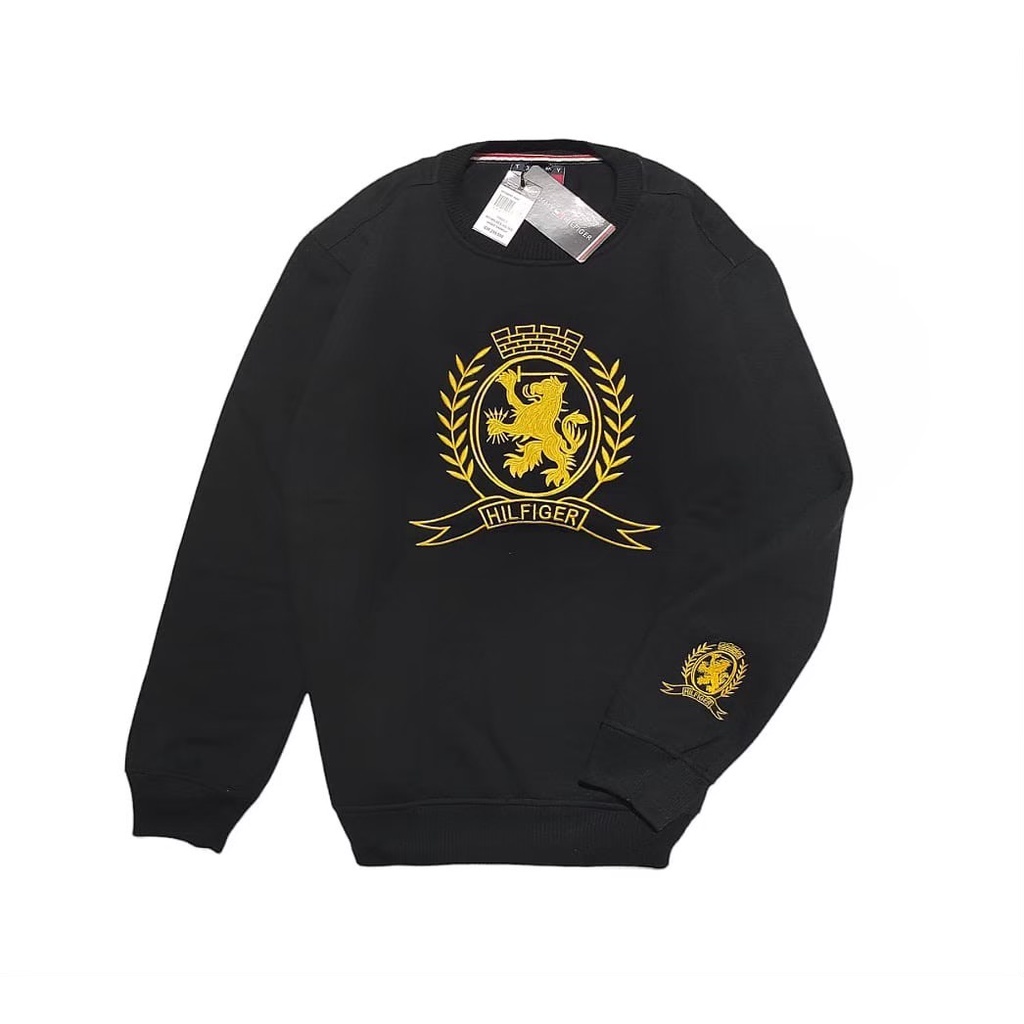 SALE／66%OFF】 Embroidered Tiger Icon Crewneck Sweatshirt, Gray