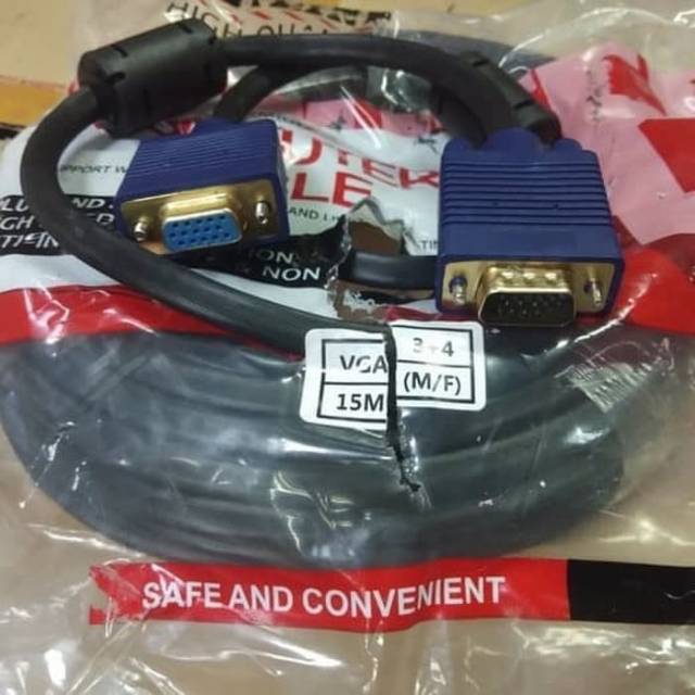 Netline Kabel VGA Male to Female 15Meter