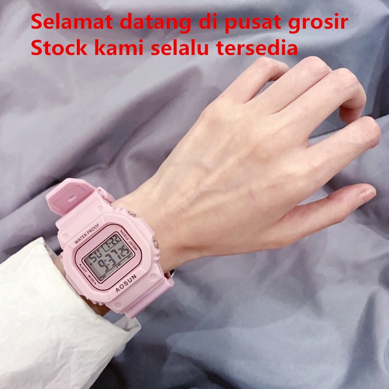 【KOK】✅COD Jam Tangan Pasangan / Jam Tangan GD Little Daisy Jelly / Jam Tangan Wanita Luminous Tahan Air-1