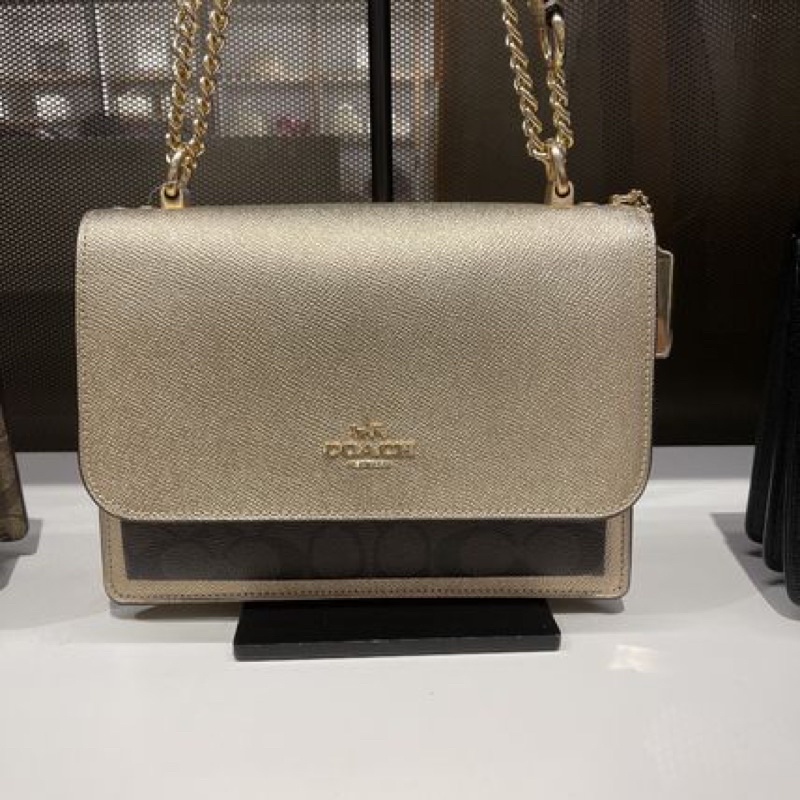 COACH KLARE IN SIGNATURE CANVAS -GOLD MAHOGANY (1425)