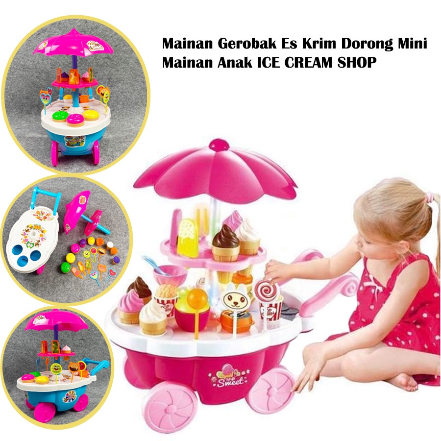 Mainan Anak Mini Shop Ice Cream -  Gerobak Es Krim Mainan Anak