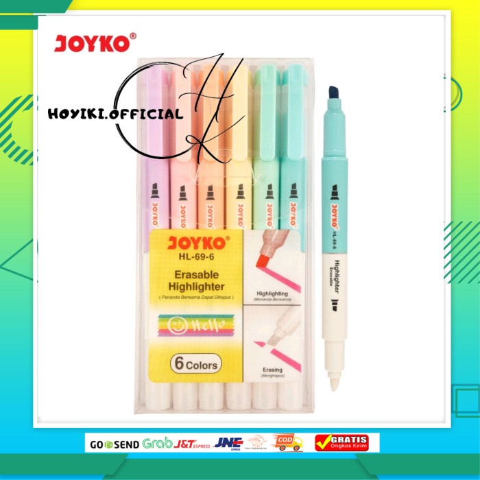 

Stabilo Erasable Highlighter Penanda Joyko HL-68-6 HL-69-6 BisaDihapus