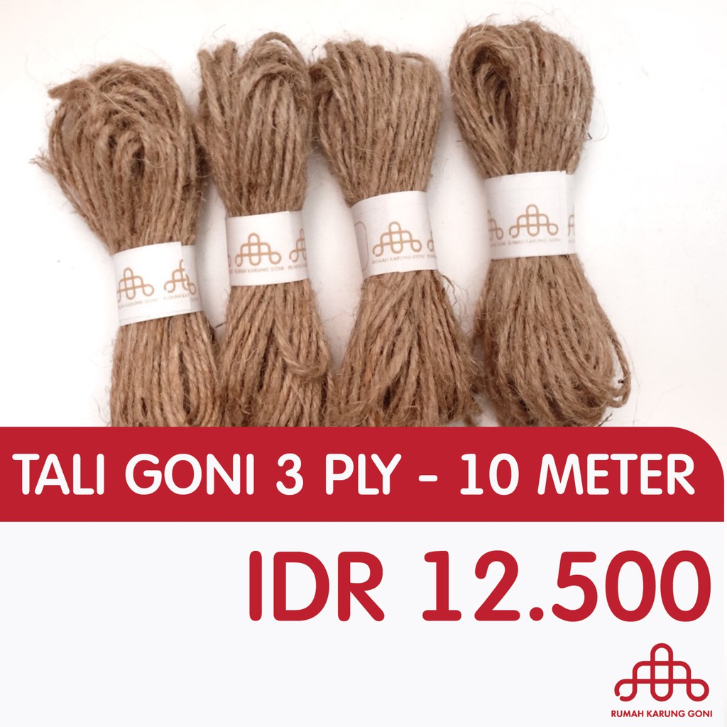 Tali Rami Tali Goni Kecil 3 ply 10 Meter Jute Rope