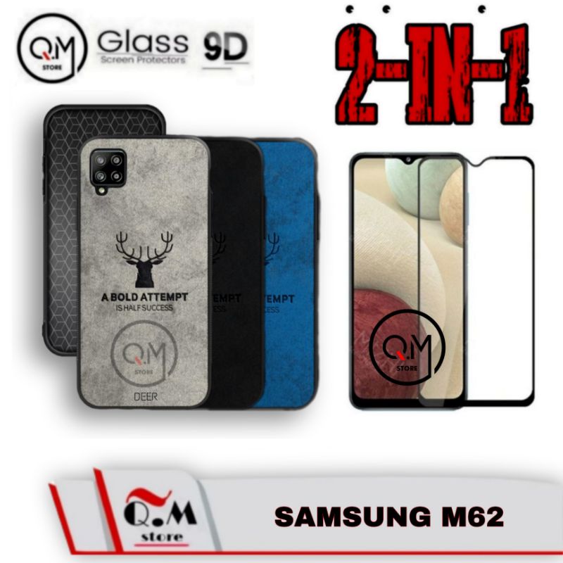 Paket 2 in1 Case Deer Samsung M62 / A12 / A11 / A21 / A31 / A71 / A51 / A21S / A70 / A50 / A50S / A30S / A20 / A20S / A10S / A01 / M12