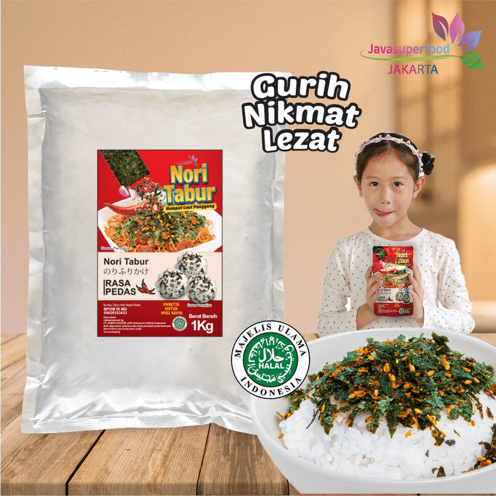 Nori Tabur Rumput Laut Panggang - Rasa Pedas- 1Kg