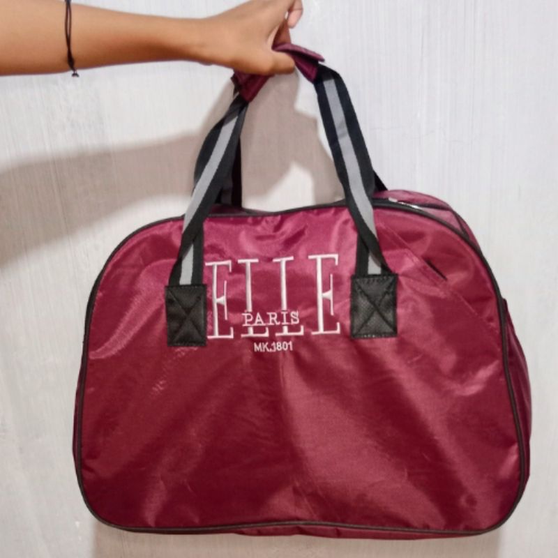 Travel Bag Elle Resleting Besar Tas Pakaian Totebag Tas Baju jinjing Tenteng wanita