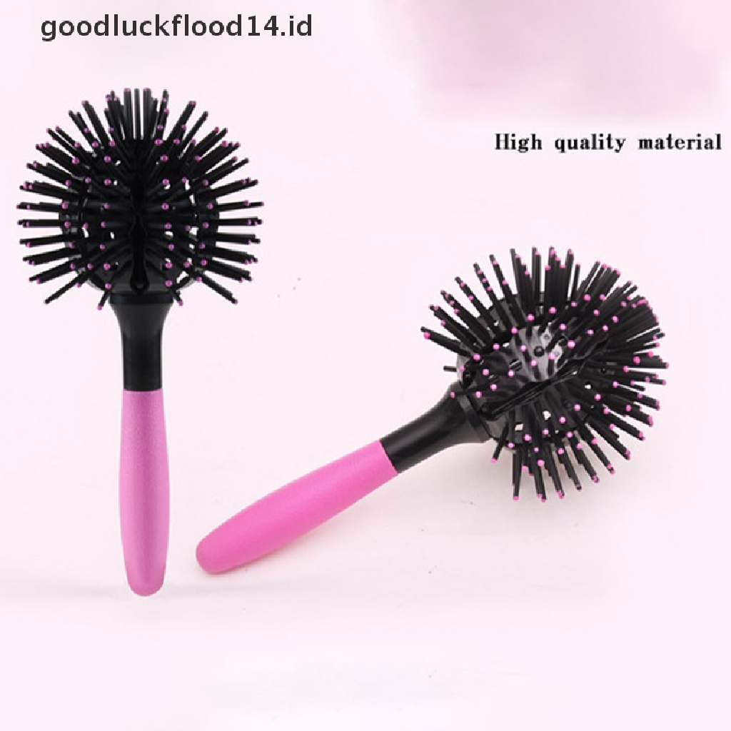 [OOID] 3D Round Hair Brushes Comb Salon make up 360 degree Ball Styling Tools Hair Comb ID