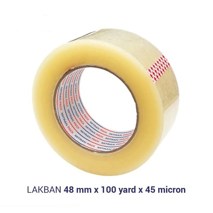 

Lakban Bening 90 meter 100 yard FULL x 48 mm Tape Perekat Packing