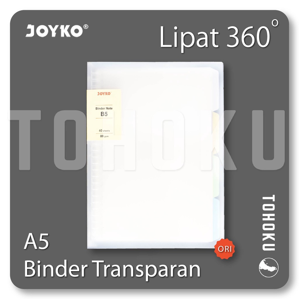 

Slim Binder Transparan A5 dapat ditekuk 360