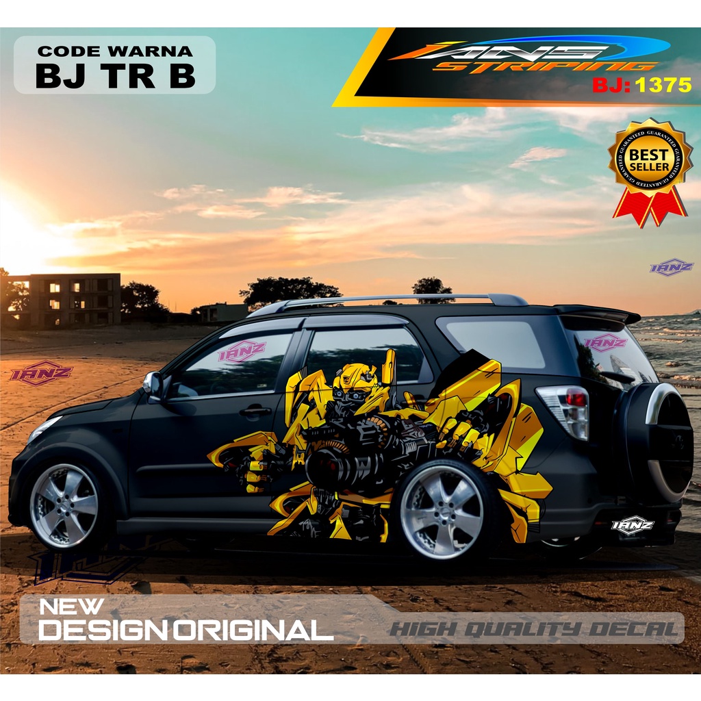 VARIASI STICKER KARTUN BUMBLEBEE UNTUK MOBIL TERIOS AVANZA XENIA / DECAL STIKER MOBIL PAJERO TOYOTA RUSH